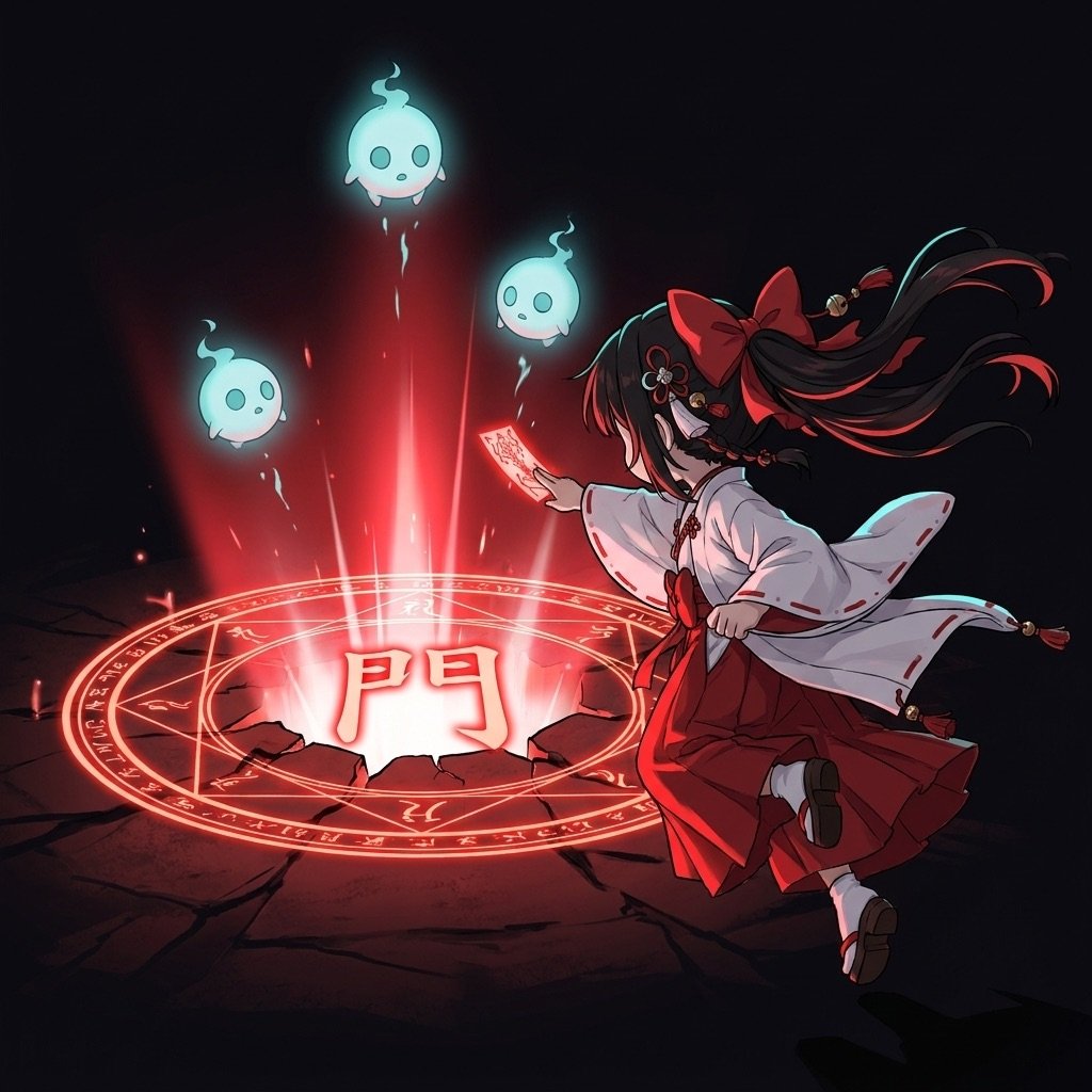 A red gate opening underfoot